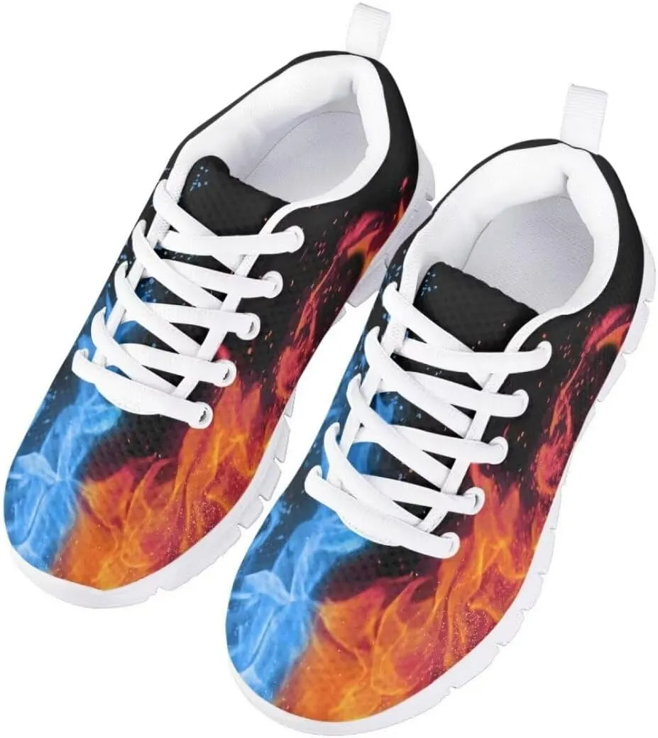 Pinupub Unisex-Child Running Shoes Non Slip Lace Up Sneakers Cute Print Casual Tennis Athletic Shoes