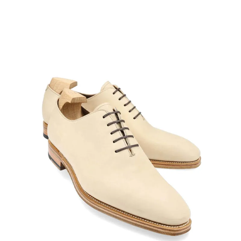 Plain Wholecut Solid Leather Oxford Shoes