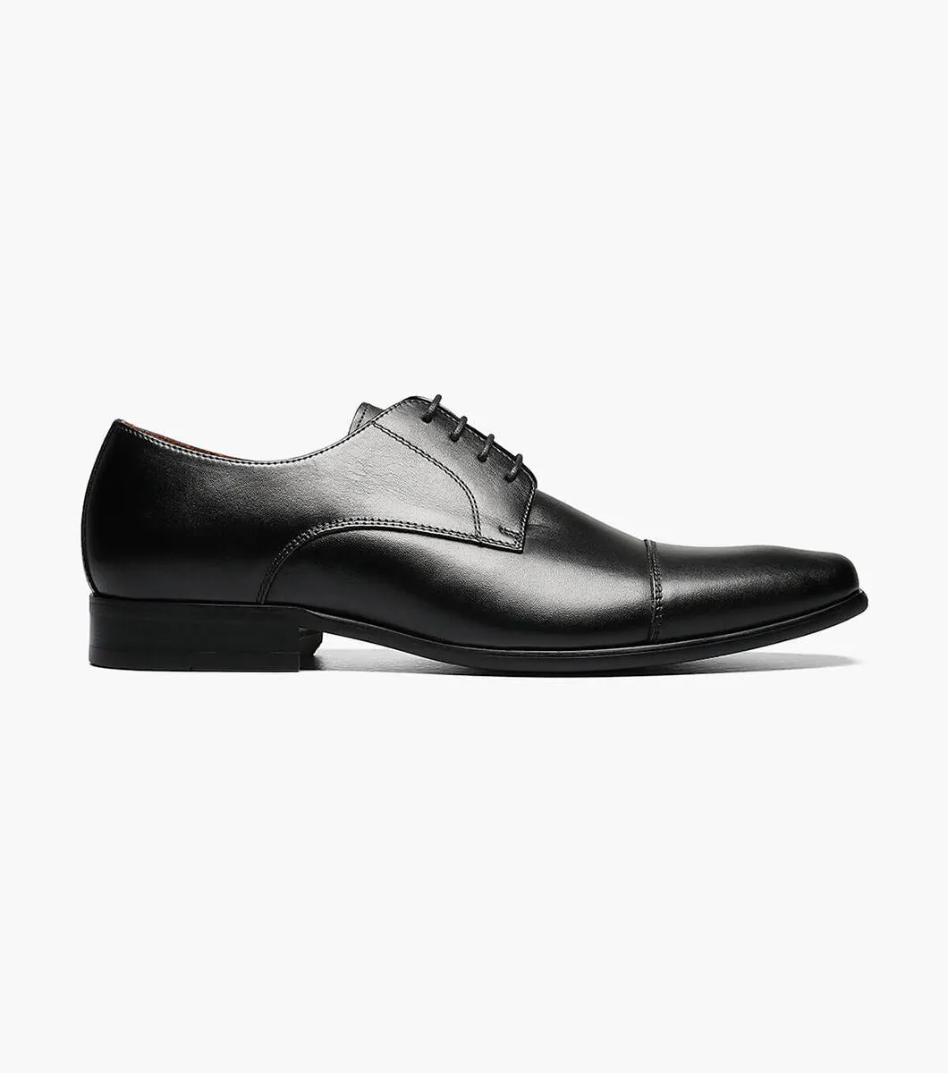 Postino Cap Toe Oxford-Black Smooth | Florsheim
