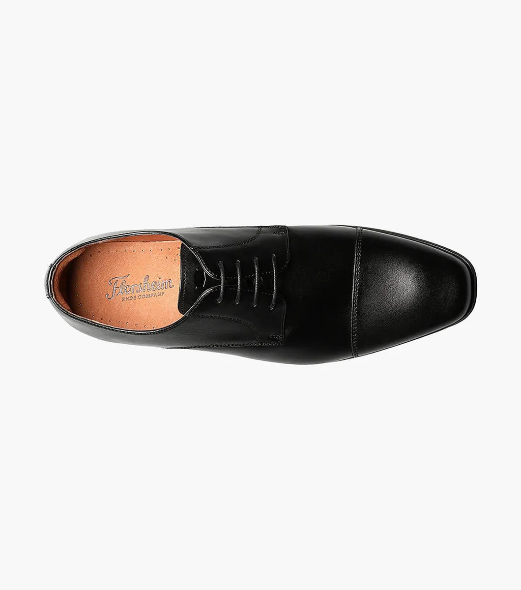 Postino Cap Toe Oxford-Black Smooth | Florsheim