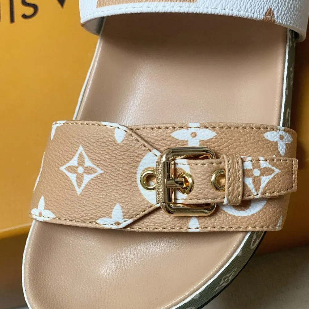 Powerful Vuitton Bom Slides Sandals Adjustable Mule dia Louis