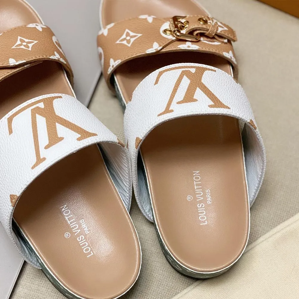 Powerful Vuitton Bom Slides Sandals Adjustable Mule dia Louis