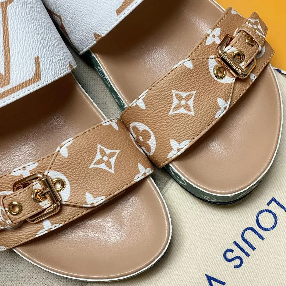 Powerful Vuitton Bom Slides Sandals Adjustable Mule dia Louis
