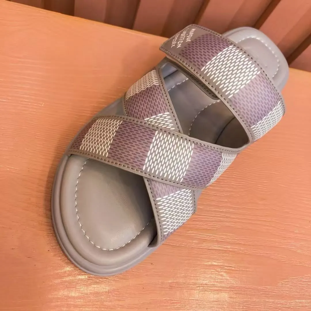 Premium Damier canvas Venice Mule Sandal