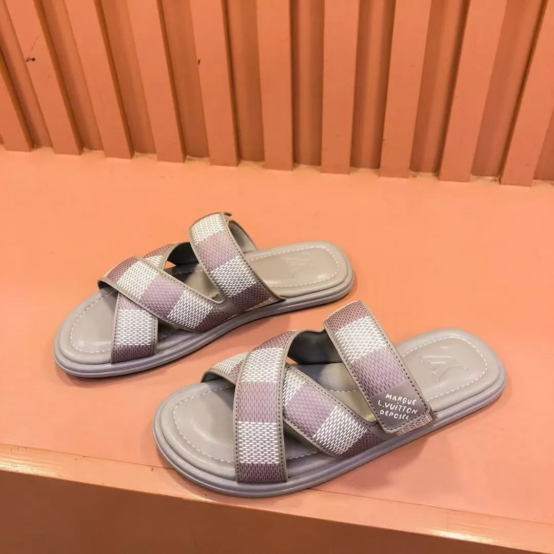 Premium Damier canvas Venice Mule Sandal