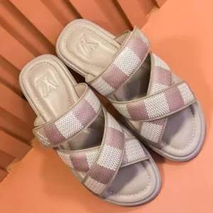 Premium Damier canvas Venice Mule Sandal