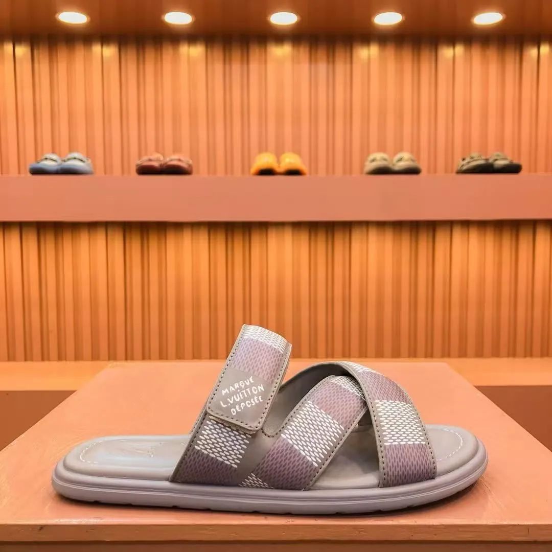 Premium Damier canvas Venice Mule Sandal