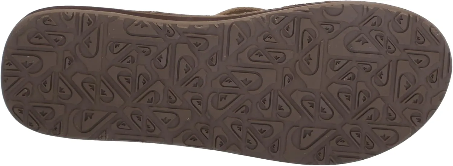 Quiksilver Men's Carver Suede Plus 3 Point Flip Flop Athletic Sandal