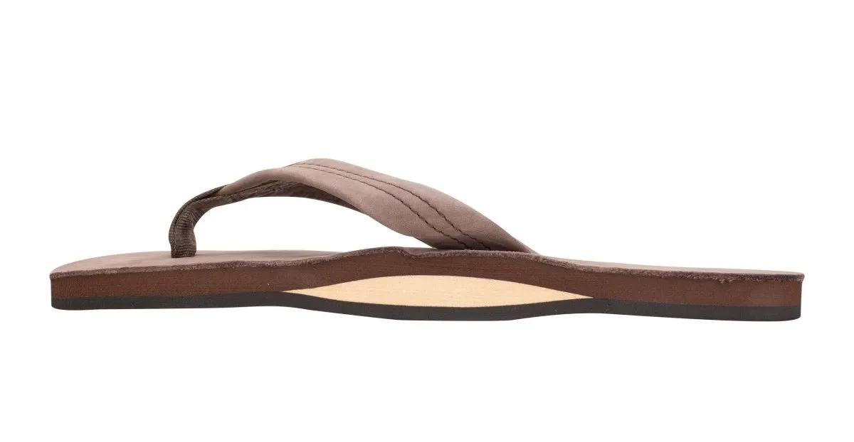 Rainbow Sandals Men's Leather Single Layer Wide Strap Expresso Strap Flip Flop