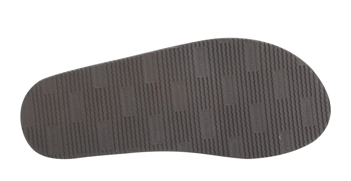 Rainbow Sandals Men's Leather Single Layer Wide Strap Expresso Strap Flip Flop