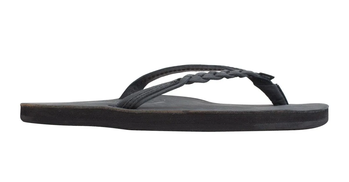 Rainbow Sandals Women's Flirty Black Women's Flip Flop