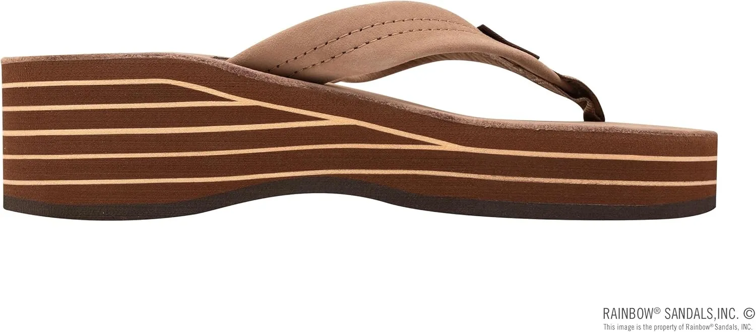 Rainbow Sandals Women's Six Layer Classic Wedge Sandal 1" Strap
