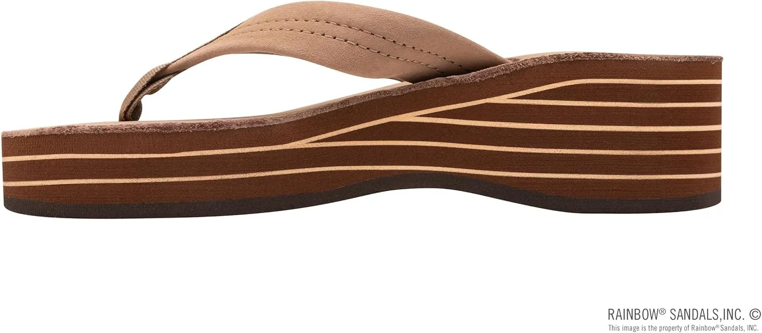 Rainbow Sandals Women's Six Layer Classic Wedge Sandal 1" Strap