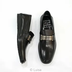 Roberto Serpentini Men's Black Leather Loafer 23723 40% OFF