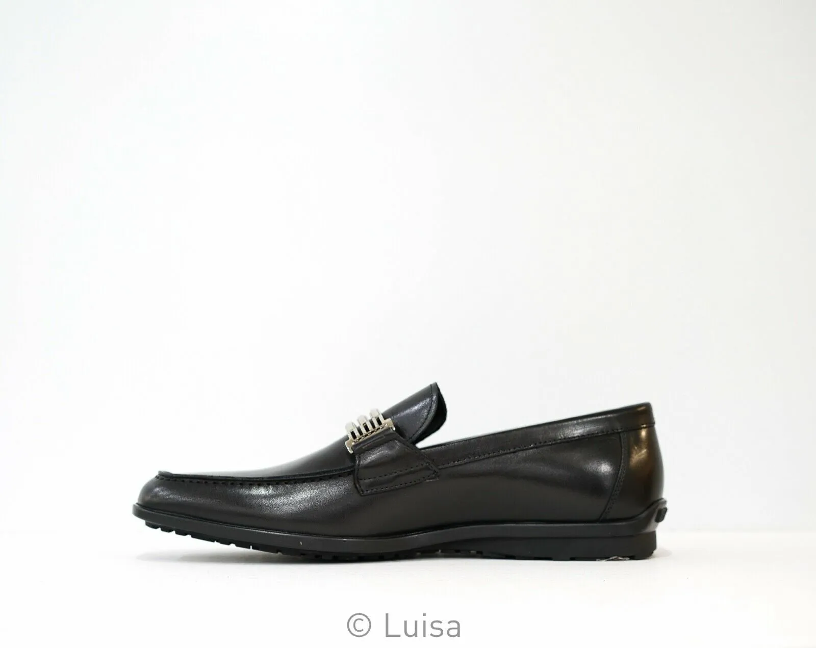 Roberto Serpentini Men's Black Leather Loafer 23723 40% OFF