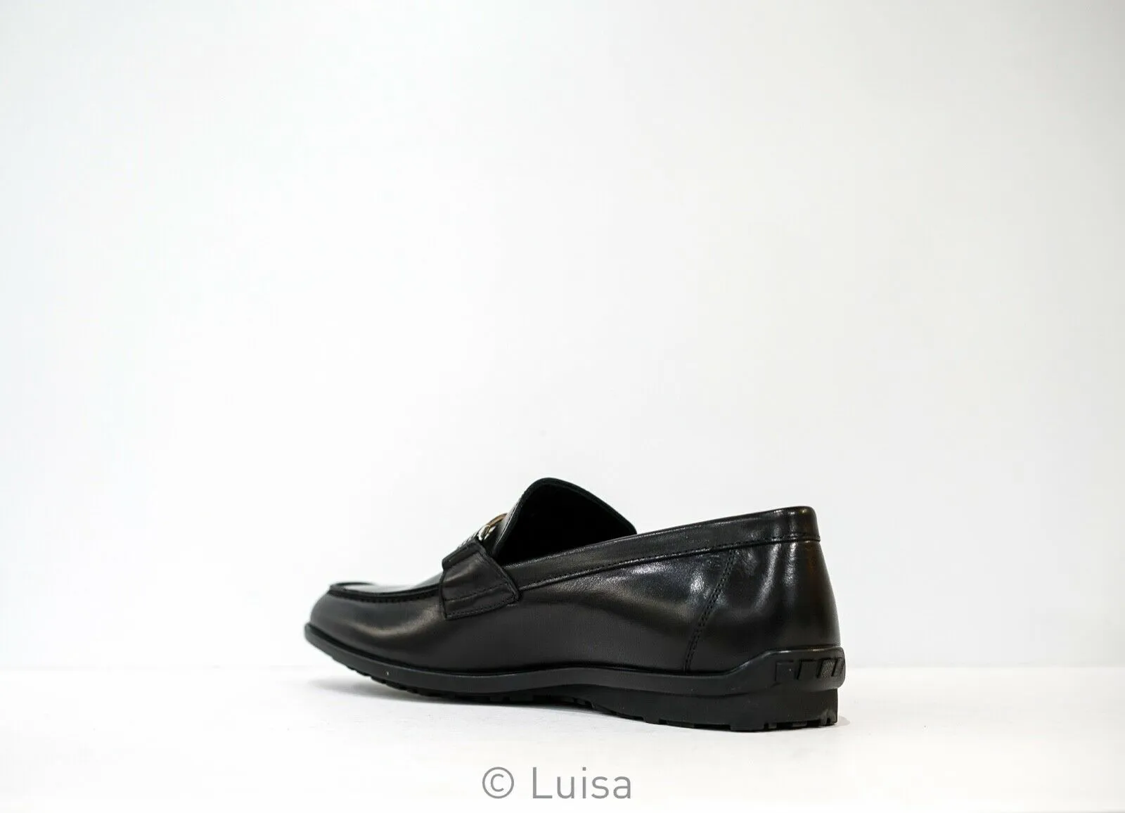 Roberto Serpentini Men's Black Leather Loafer 23723 40% OFF