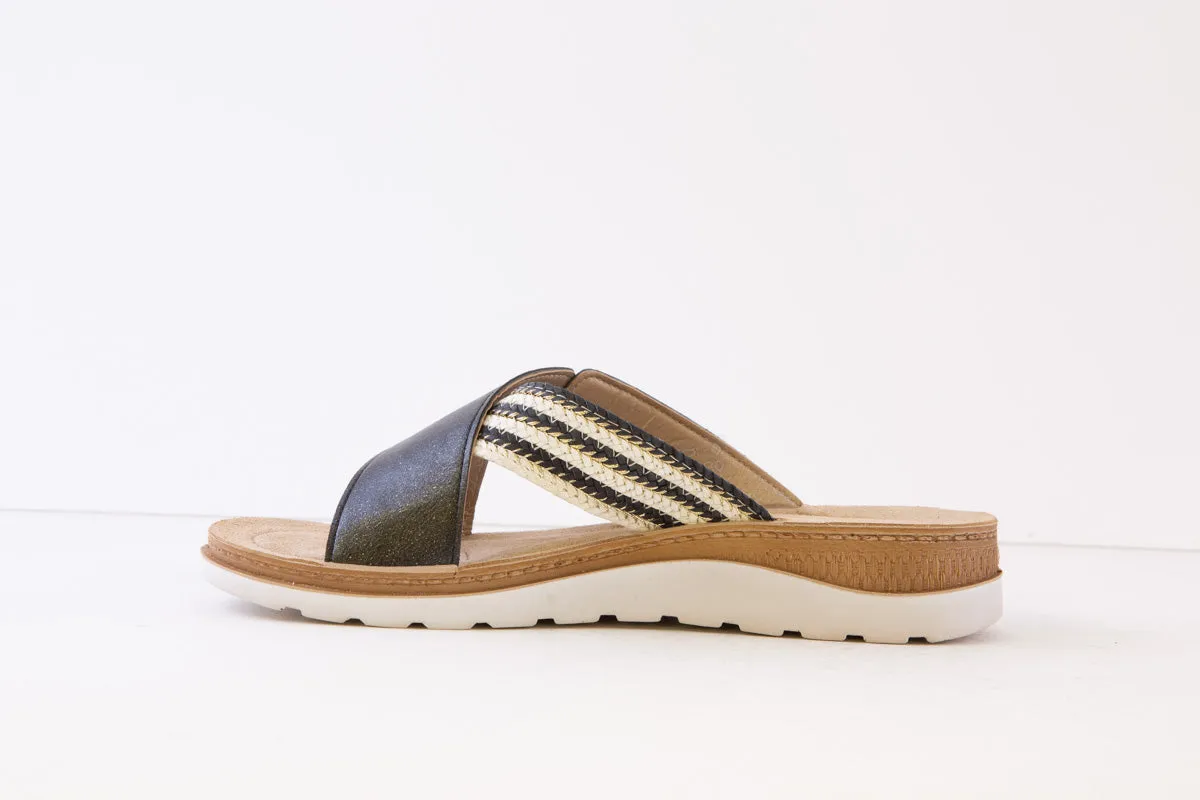 ROHDE - 1300 90 FLAT MULE - BLACK MULTI