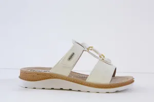 ROHDE - 1305 01 LOW WEDGE (VELCRO STRAP) MULE - WHITE