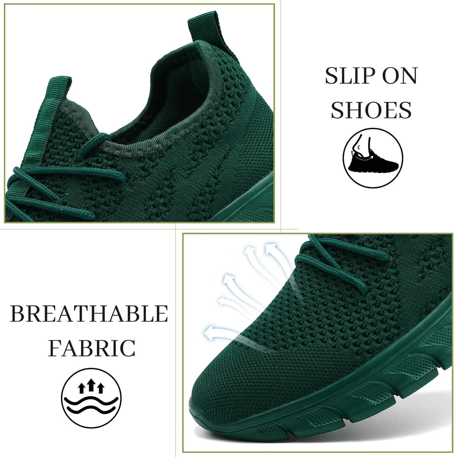 Running Shoes Women Tennis Walking Sneakers Slip On Gym Shoes Non Slip Workout Sneakers for Womens Casual Mesh Footware Fashion Lightweight