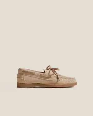 SALER NAUTIC SUEDE LOAFER / OAT BEIGE