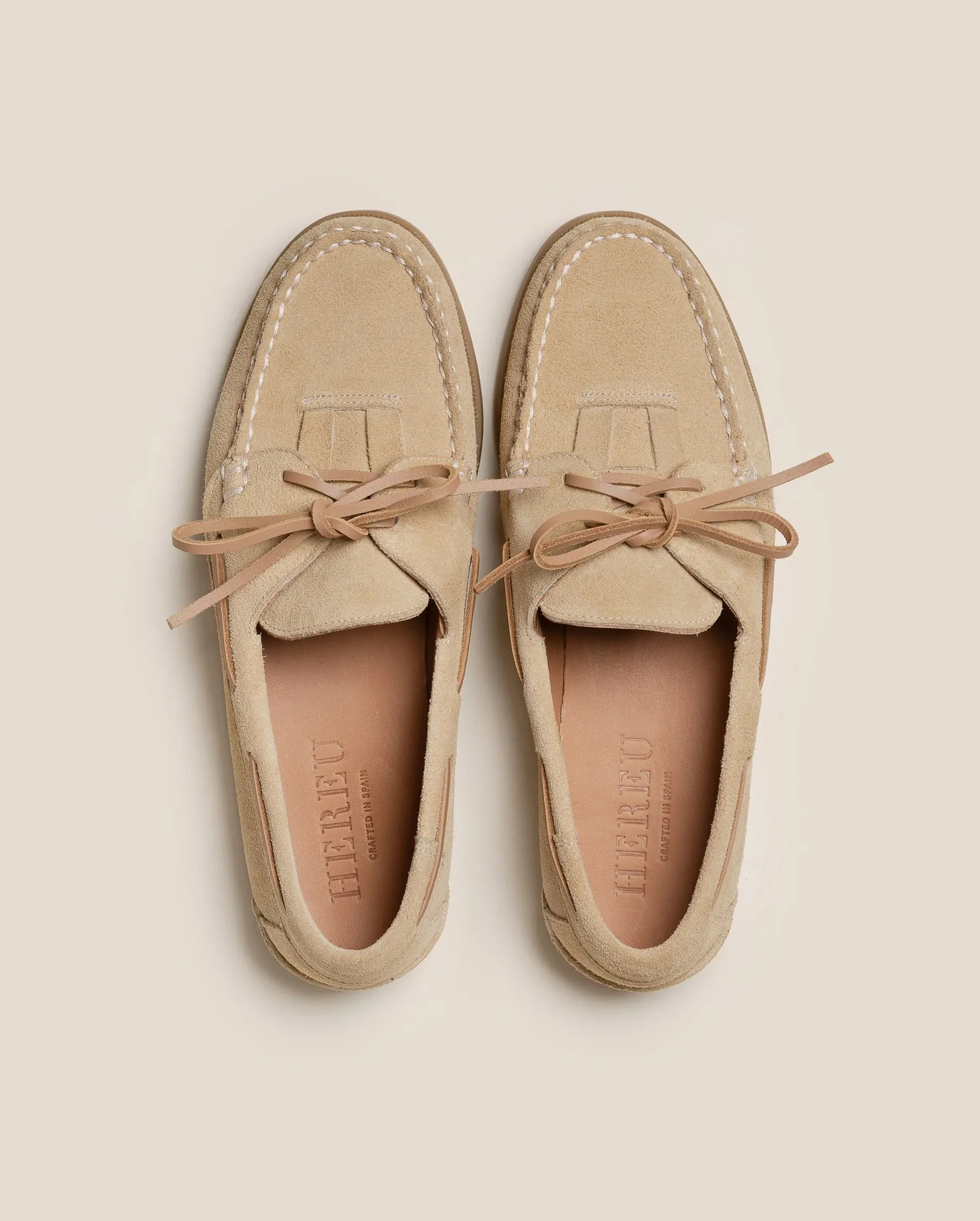 SALER NAUTIC SUEDE LOAFER / OAT BEIGE