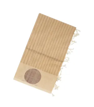 Sandal Rasipuram Cotton Saree With Dotted Stripes