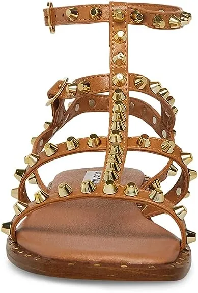 Sandals Flats Squared Madden Steve Large selection Sunnie Open Gladiator Toe Ankle Tan Giant discount Strap