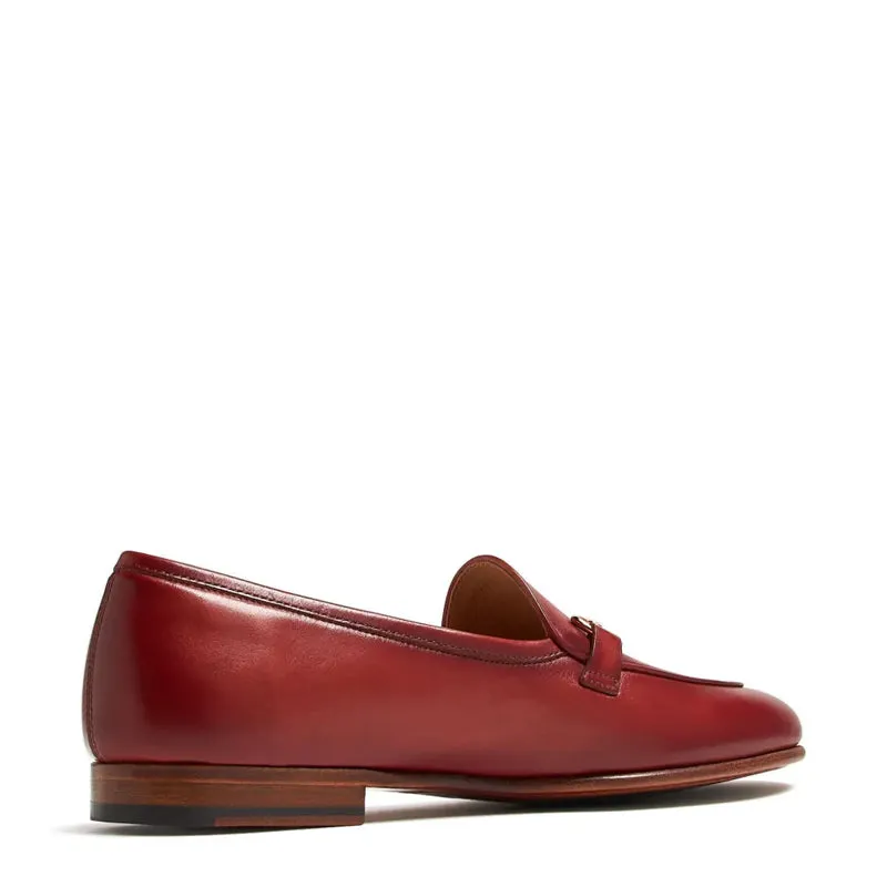 Scarlet Buckle Leather Loafer