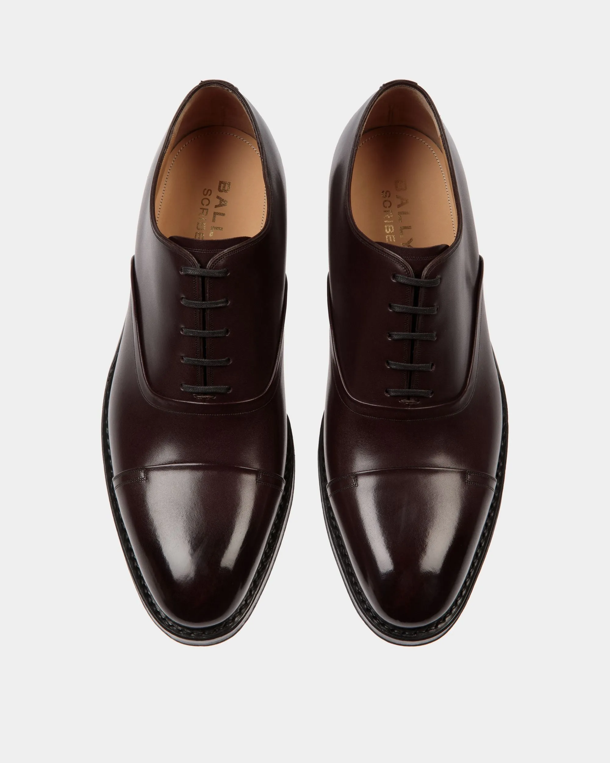 Scribe Un Oxford in Deep Burgundy Leather