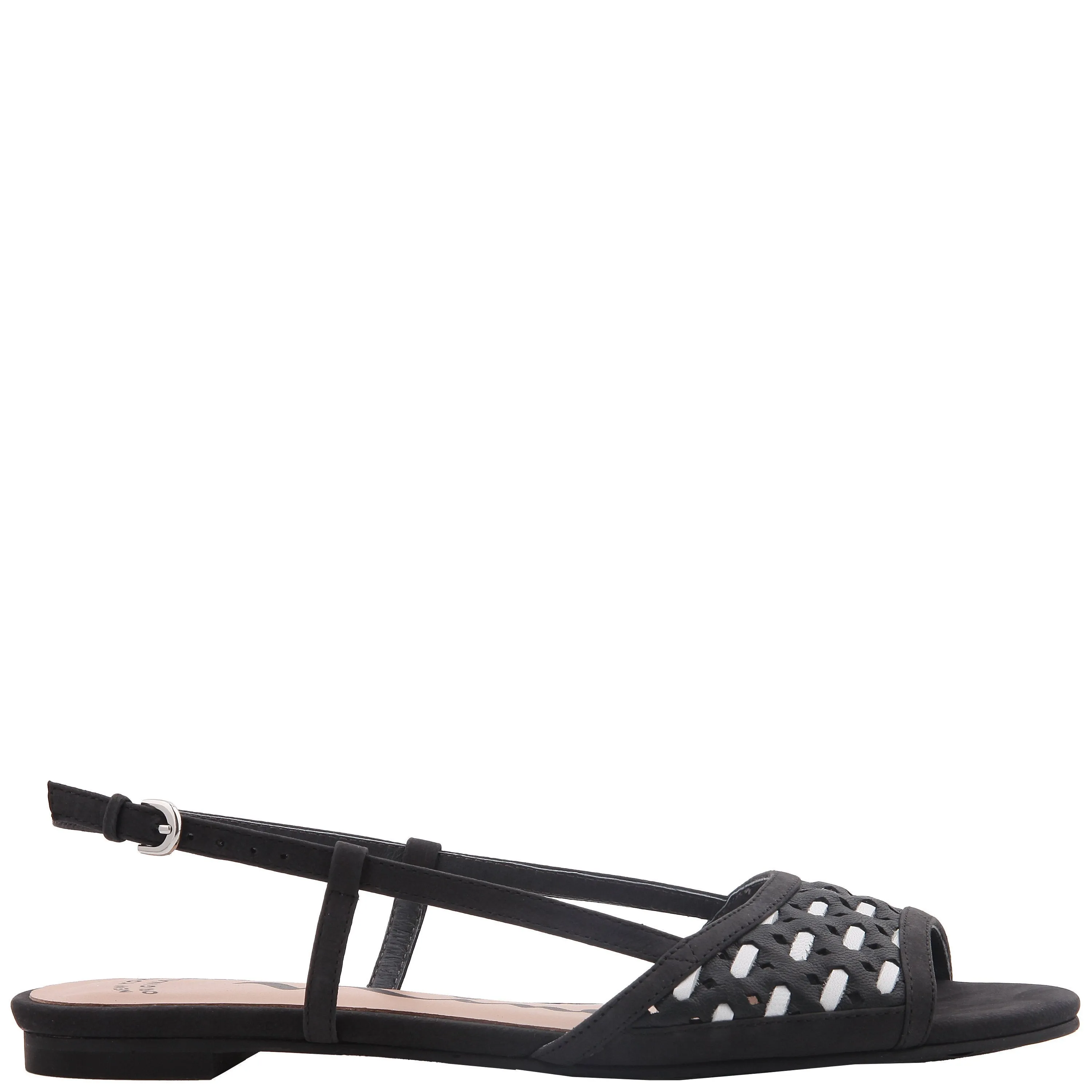 SEREANA-BLACK/WHITE PERF WOVEN LE