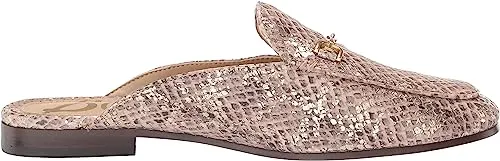 Sesame Edelman Elegant Linnie Chain Slip Almond Flat On Sam Outstanding Mules Embellished Toe