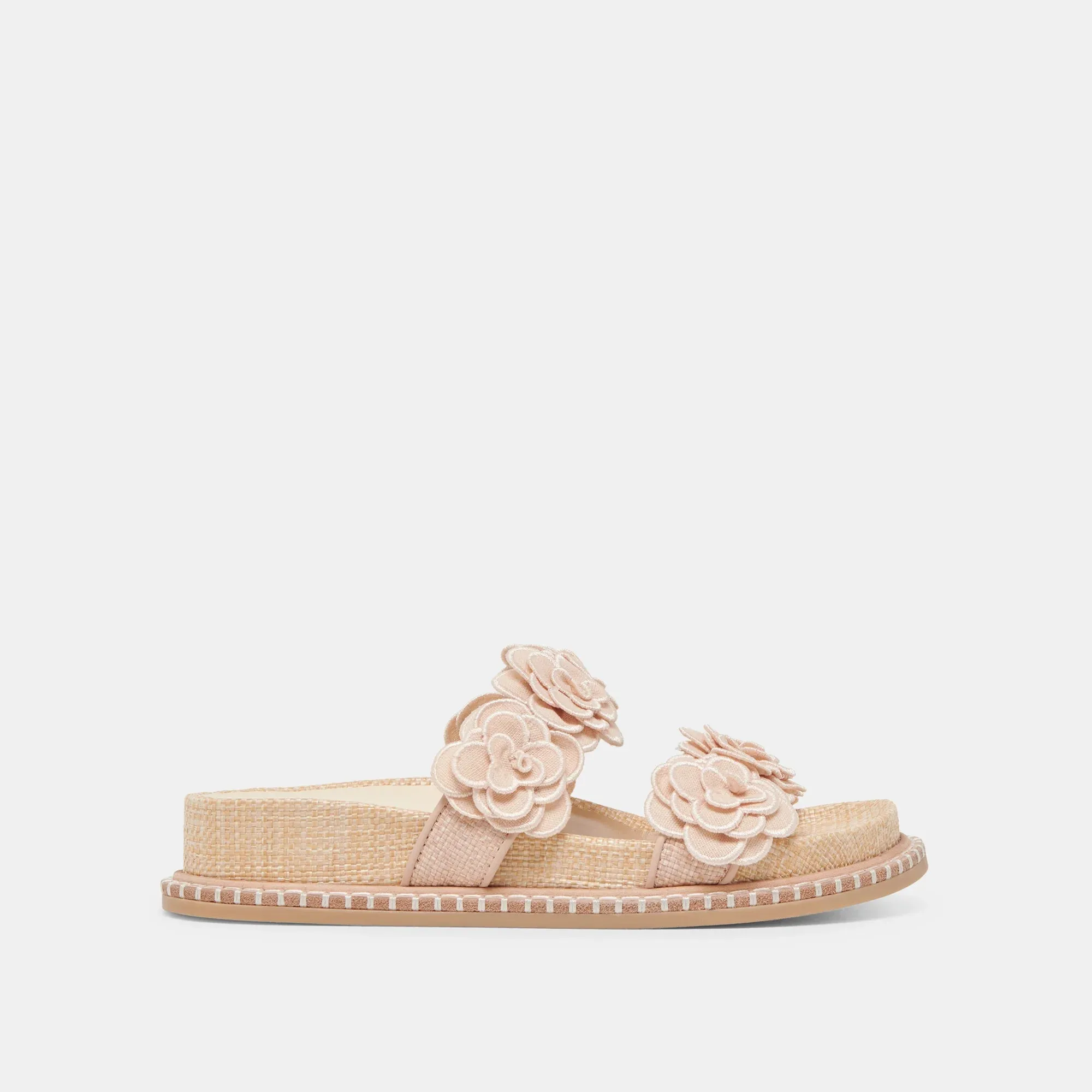 Sherla Sandal in Praline Raffia