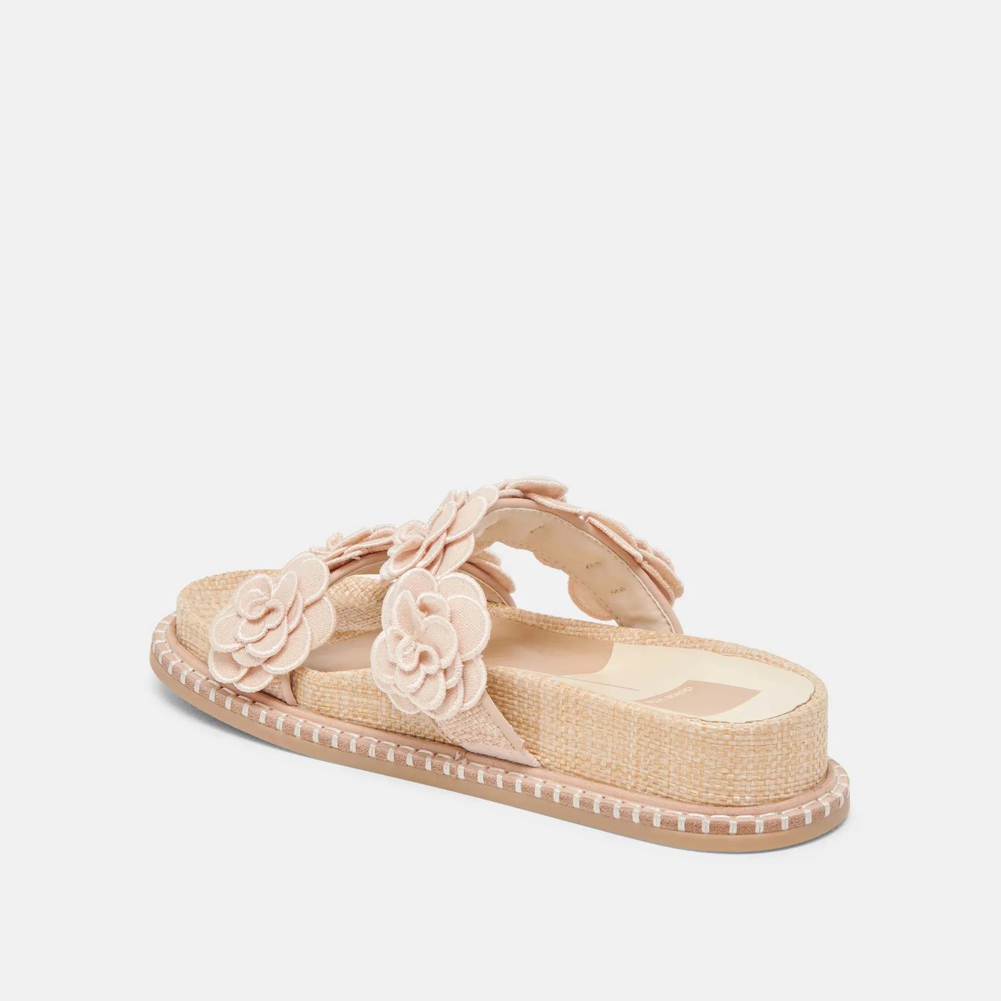 Sherla Sandal in Praline Raffia
