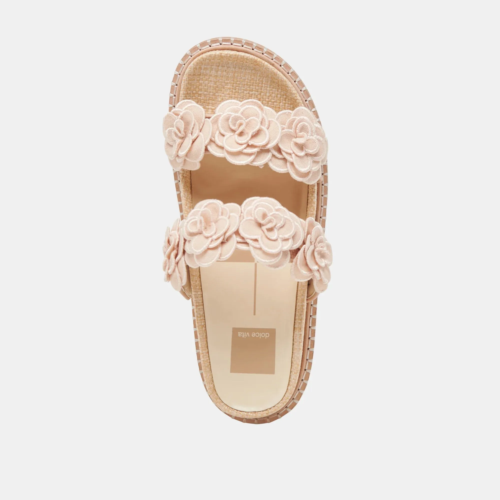 Sherla Sandal in Praline Raffia