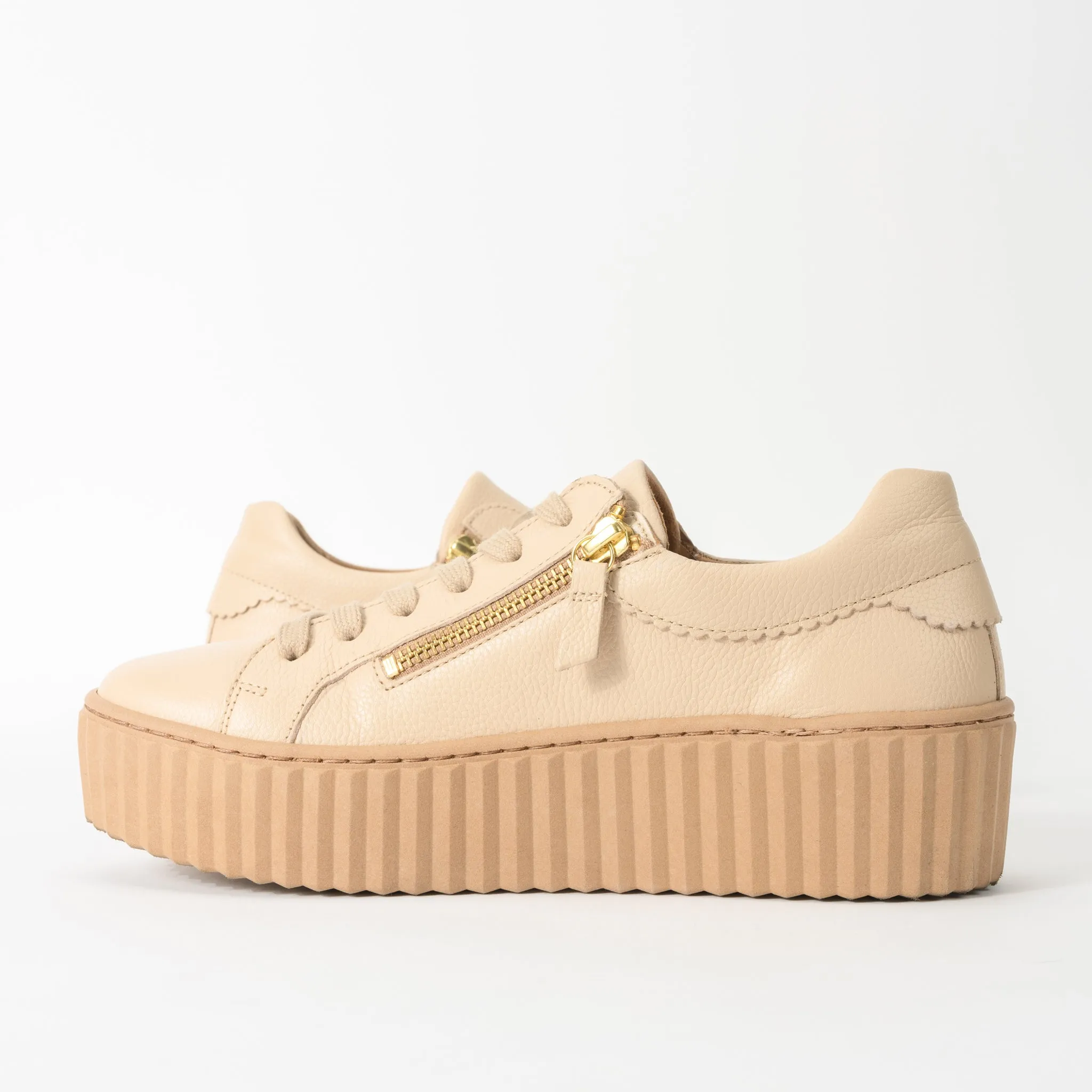 SIDE ZIP - SAND - LEATHER