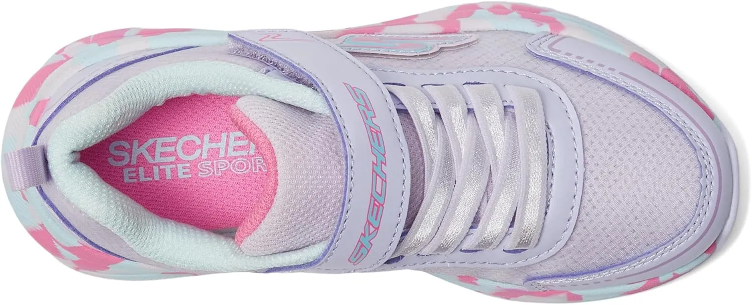 SKECHERS Girl's Elite Sport Tempo-Speed Seeker Sneaker