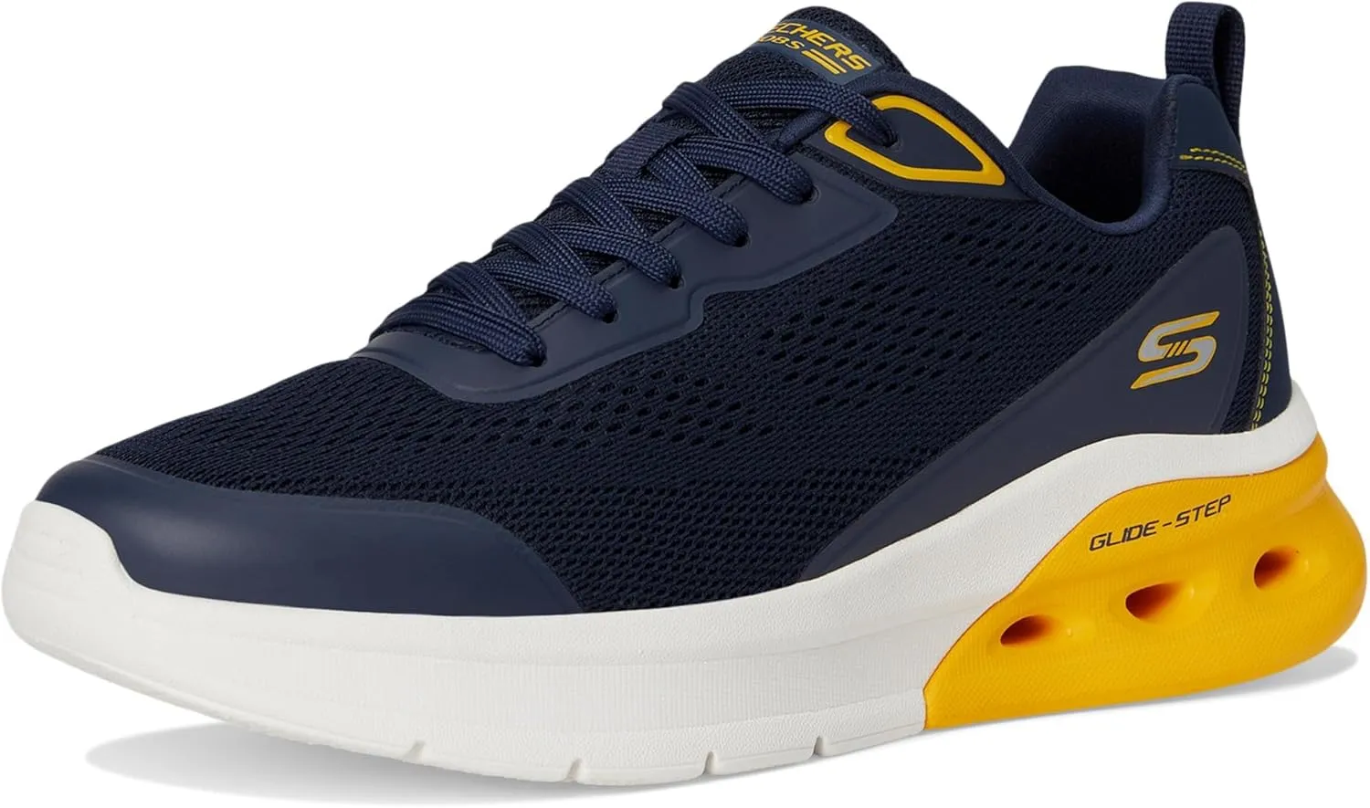 Skechers Men's Bobs Glide Step Arc Waves 2.0-Class Rank Sneaker
