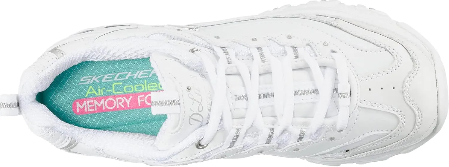 Skechers Women's D'Lites Fresh Start Memory Foam Lace-up Sneaker Fashion