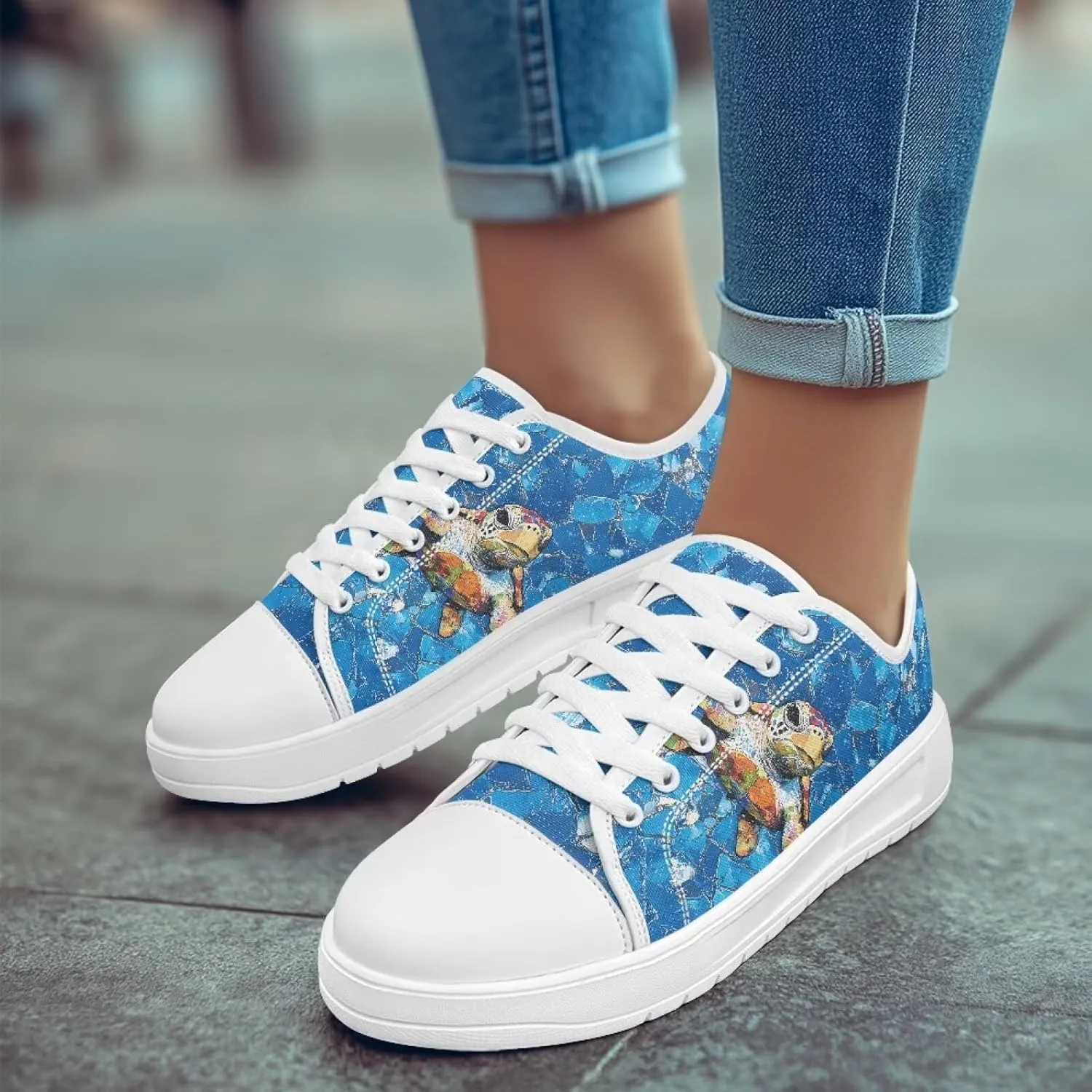 Sneakers for Women Shoes Footwear Memory Foam Insole Lightweight and Non-Slip Sole Lace Up Fashion Sneaker