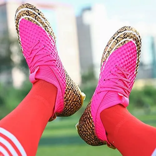 Soccer Cleats for Mens Turf Soccer Shoes Indoor Footall Cleats High Ankle TF AG FG Football Boots Wide Training Sneaker