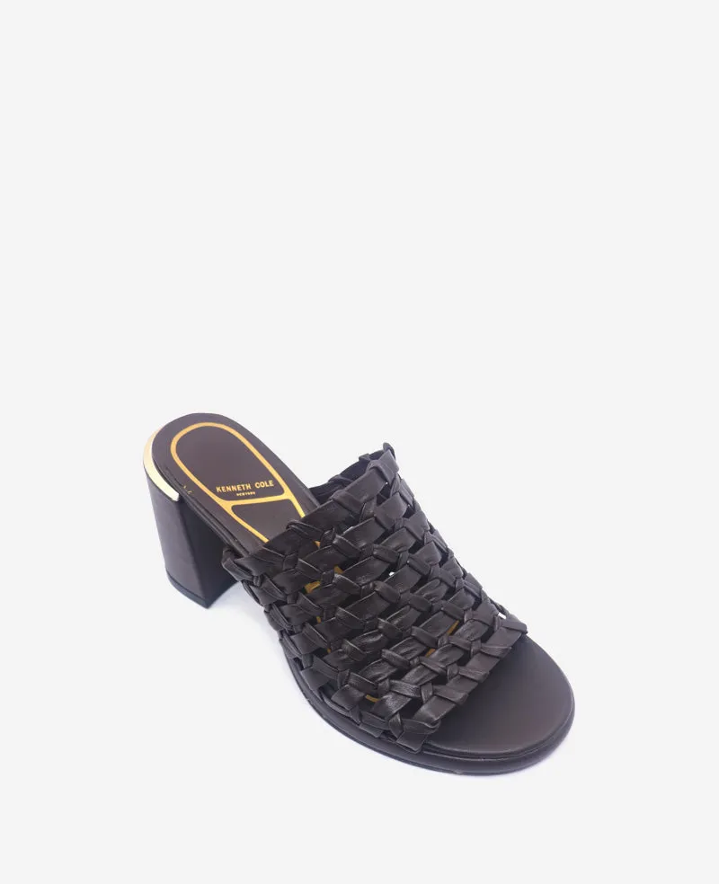 Solara Leather Woven Heel Sandal