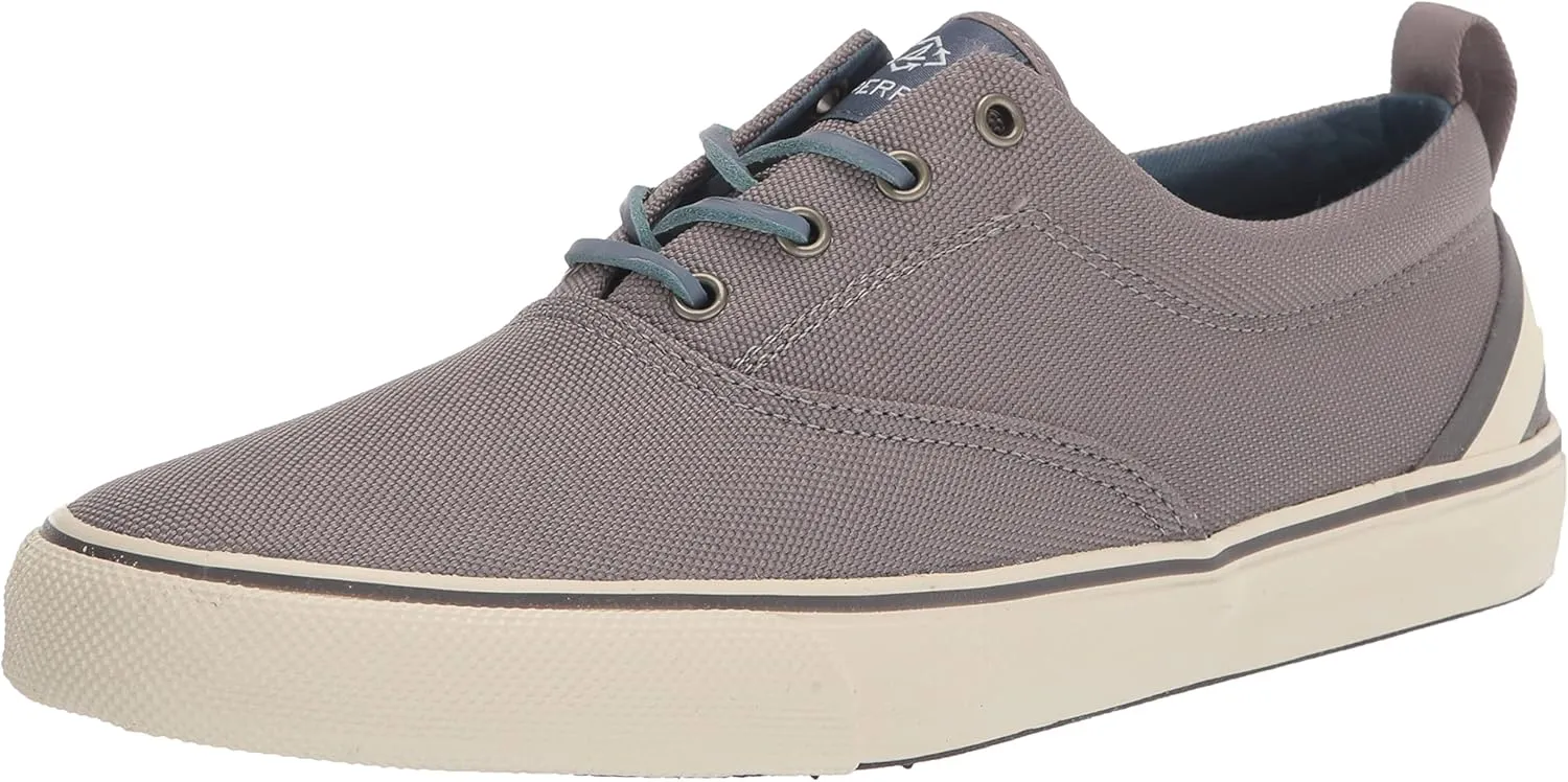 Sperry Men's Striper II CVO SEACYCLED Sneaker, Grey Nylon, 9