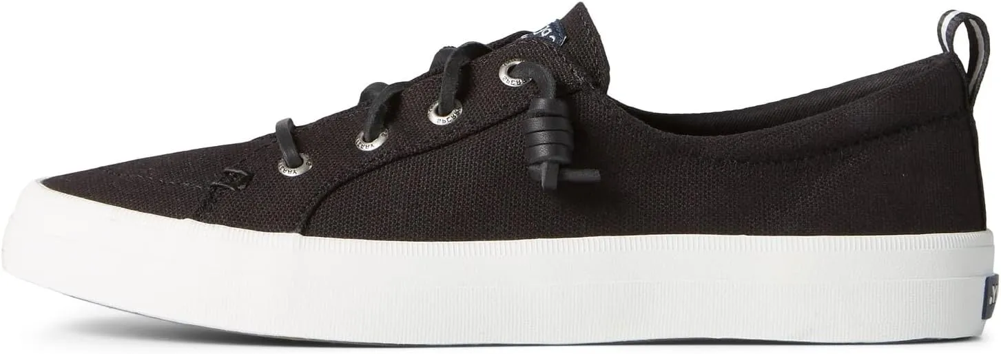Sperry Women's Crest Vibe Sneaker, Black, 7.5