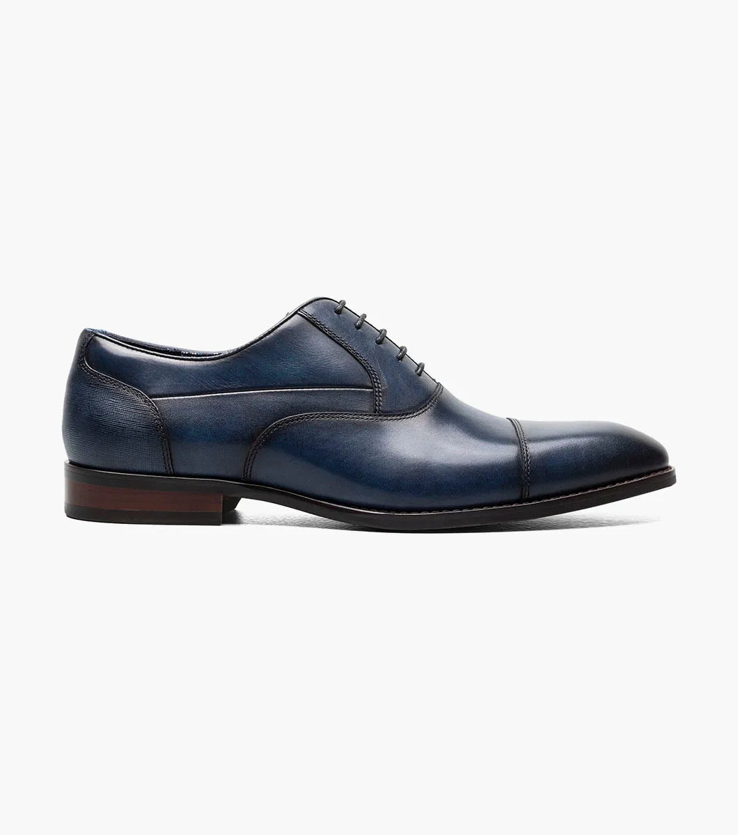 Stacy Adams Kalum 25568-410 Cap Toe Oxford Shoes Navy