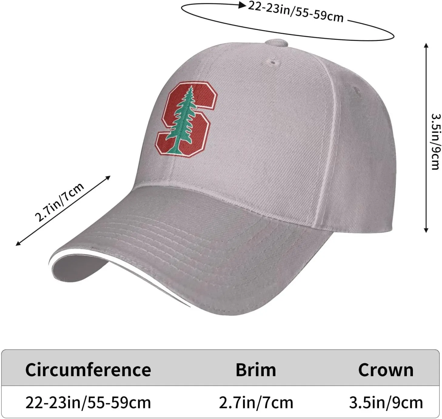Stanford University Sandwich Cap Unisex Classic Baseball Capunisex Adjustable Casquette Dad Hat