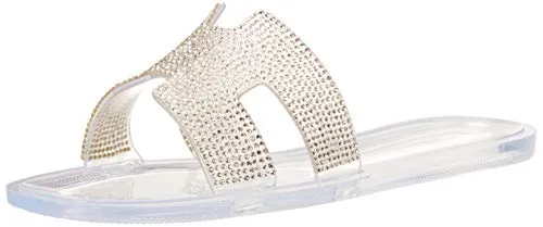 STEVEN by Steve Madden Women's Andie-R Flat Sandal, Clear Multi, 7