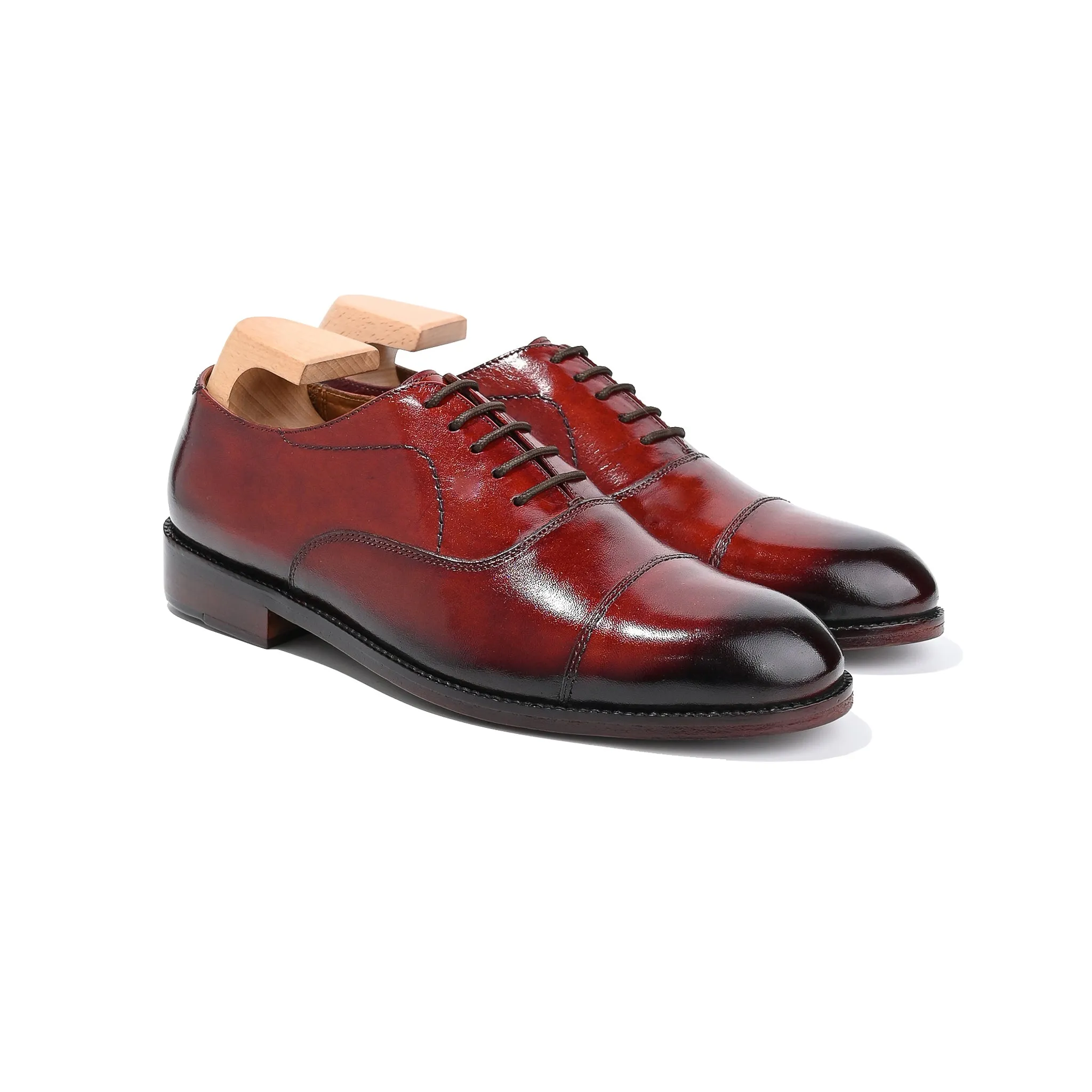 Stiletto Toe Cap Leather Oxford Shoes