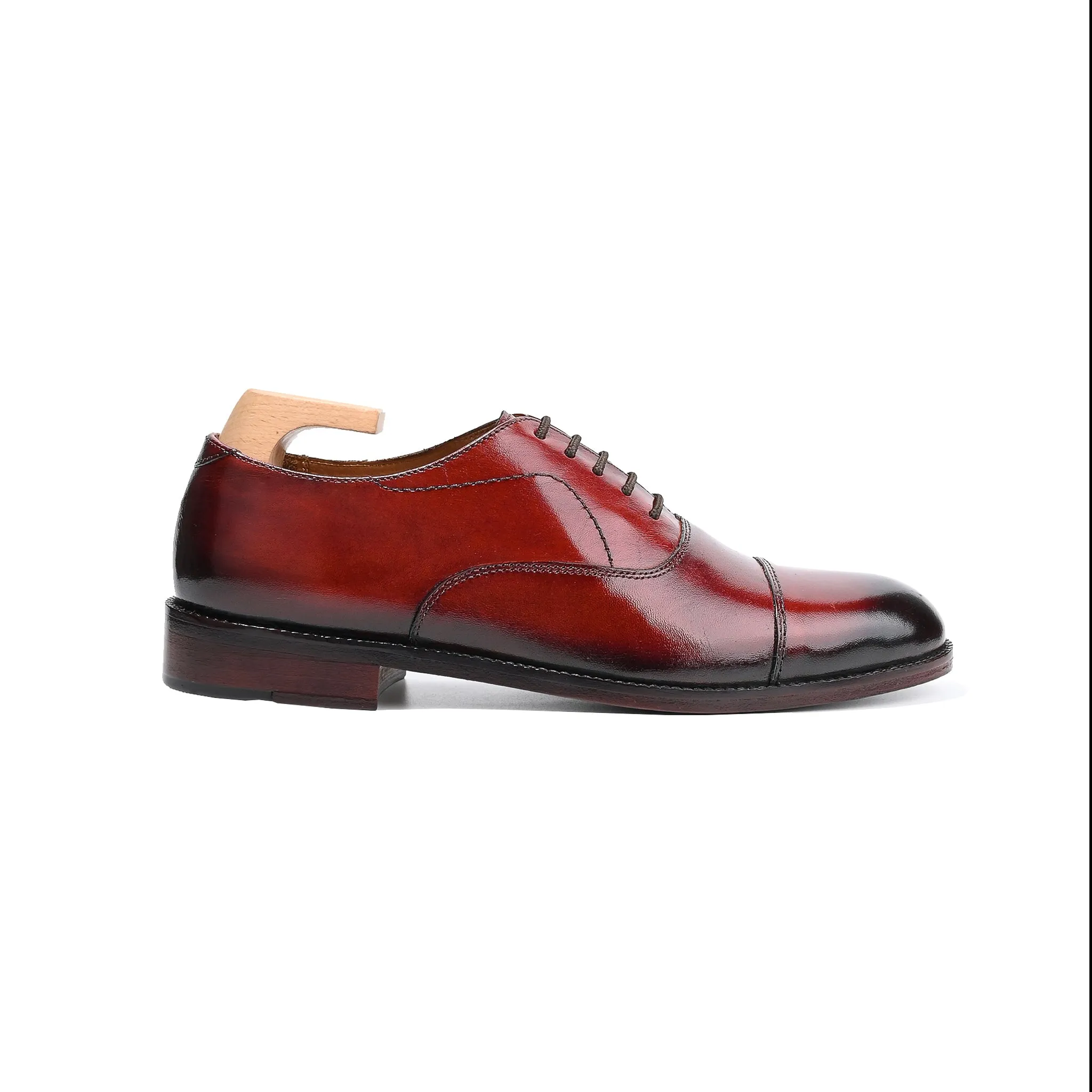 Stiletto Toe Cap Leather Oxford Shoes