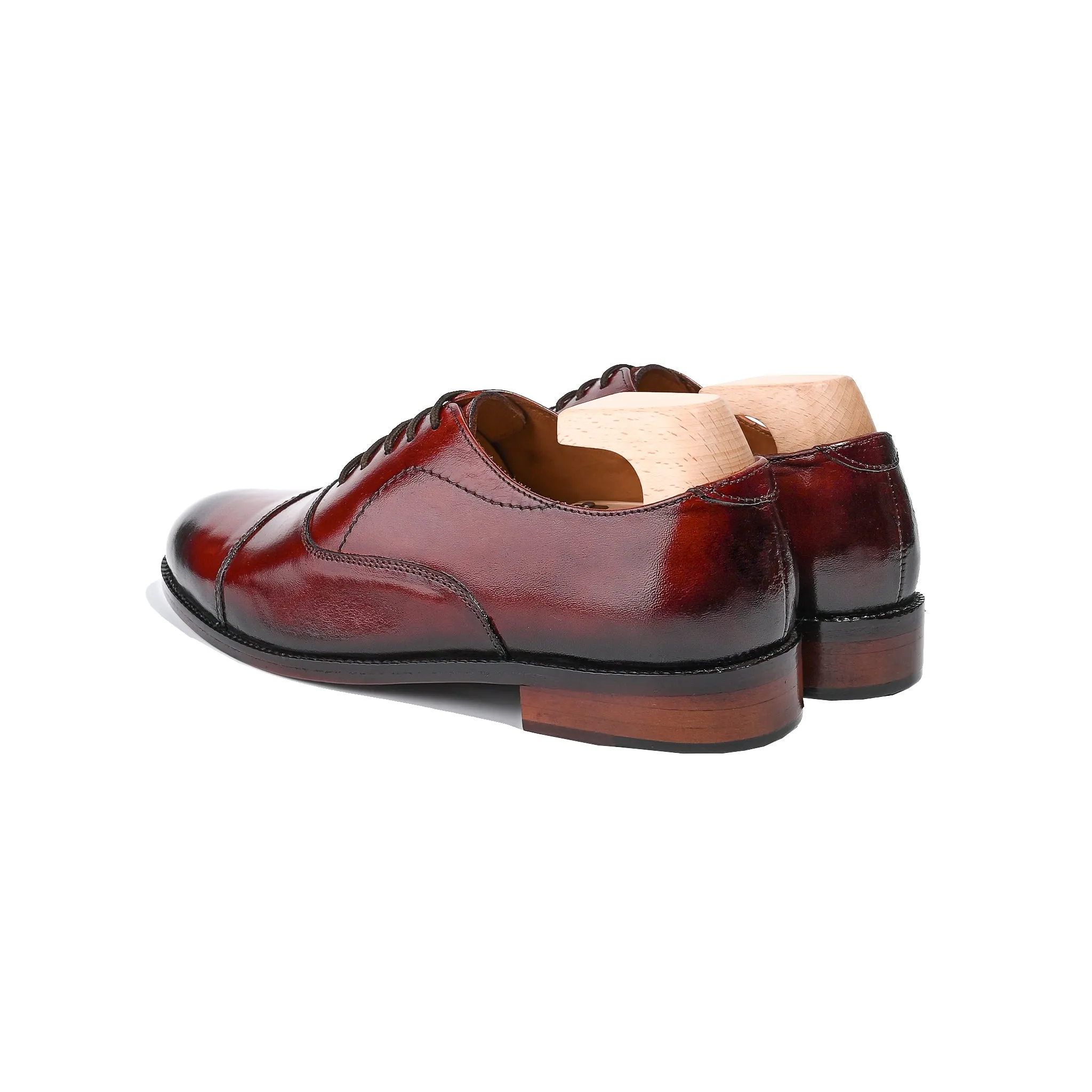 Stiletto Toe Cap Leather Oxford Shoes