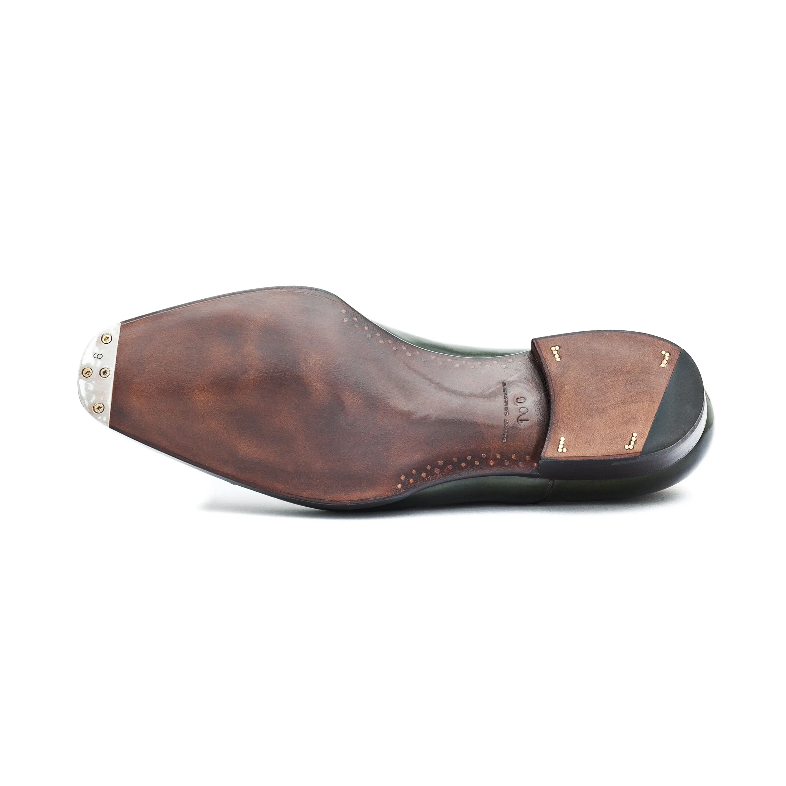 Straight toe cap Oxford with elegant double seam